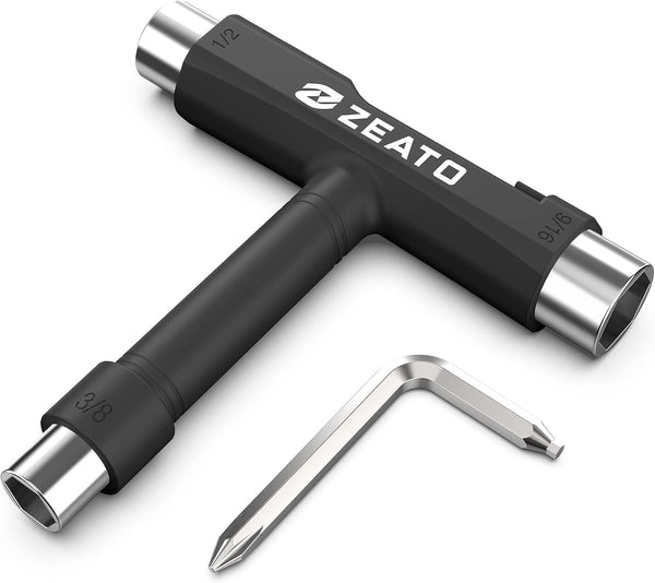 PBTEK portable, all-in-one multi-function skateboard T-tool