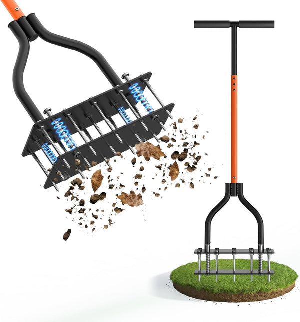 PBTEK heavy-duty manual lawn aerator