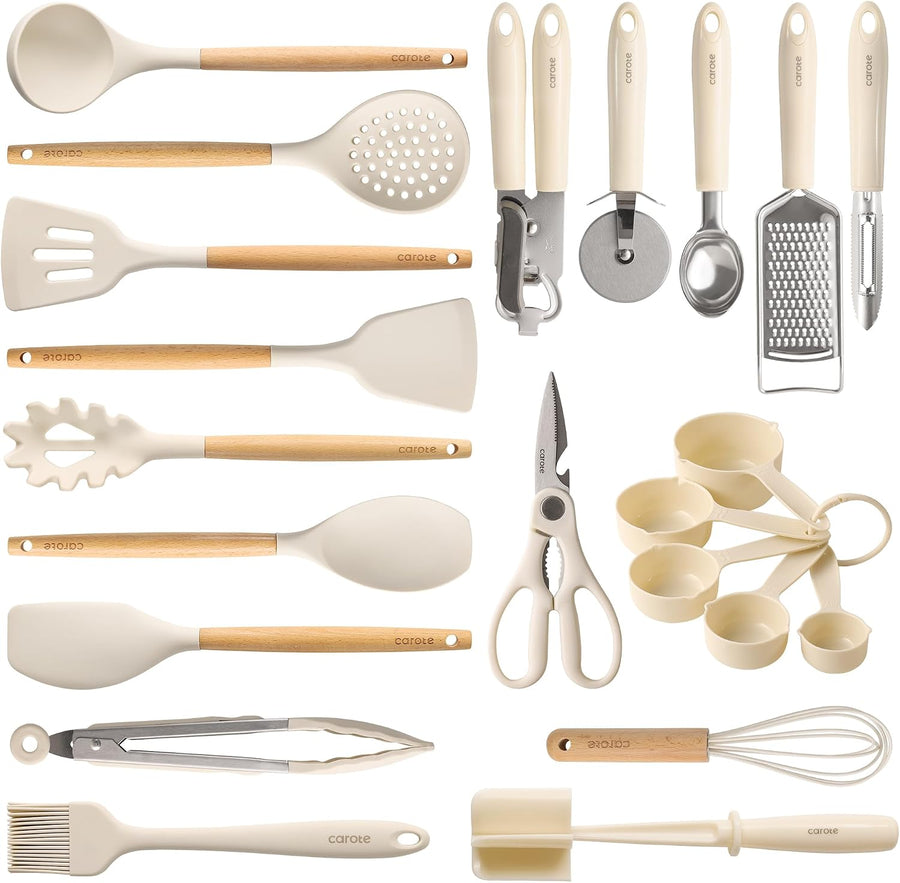 PBTEK comprehensive 22-piece silicone cooking utensils set