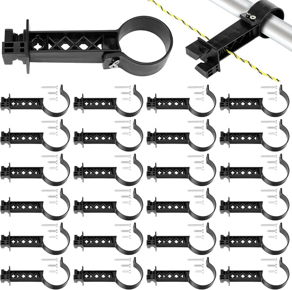 PBTEK high-capacity 120-piece black electric fence insulator screw set