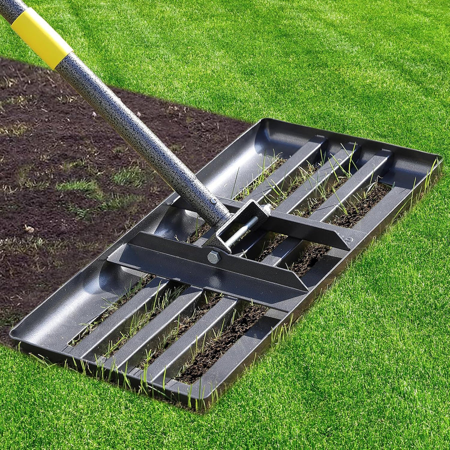 PBTEK professional-grade lawn leveling rake