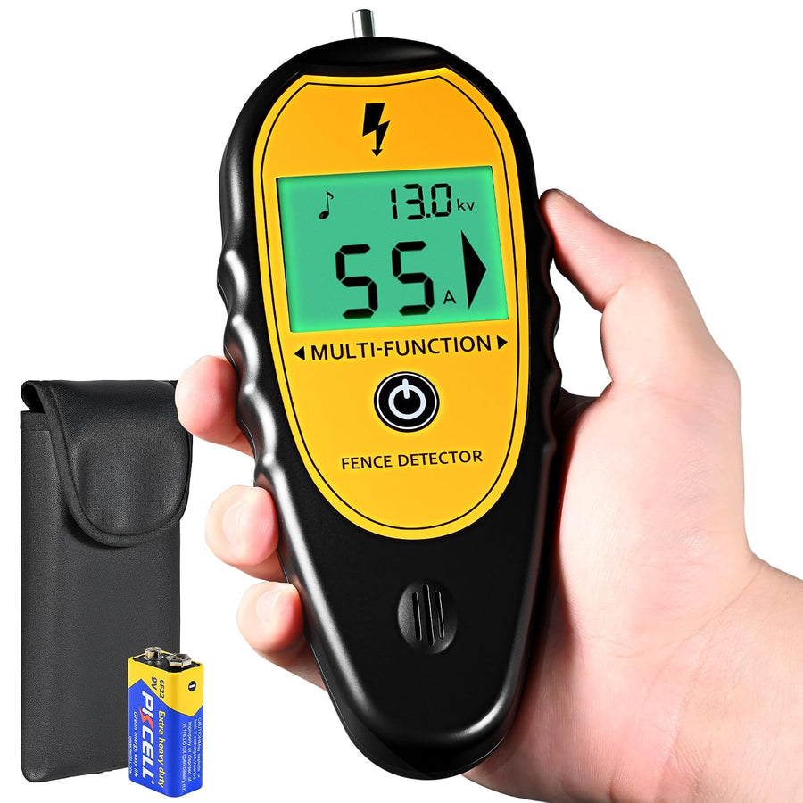 PBTEK digital electric fence tester with backlit LCD and beep alarm